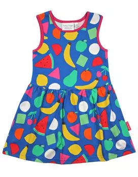 Платье Toby Tiger Kinder mit Frchte Print, синий
