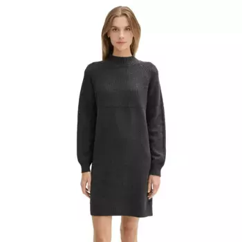 Платье Tom Tailor Knit Mock Neck, серый