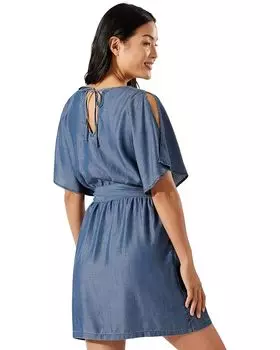 Платье Tommy Bahama Chambray Split Shoulder Dress, цвет Chambray