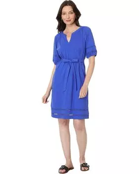 Платье Tommy Hilfiger Puff Sleeve Belted Dress, цвет Provence