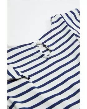 Платье Tommy Hilfiger Stripe Ruffle Dress, цвет Egret