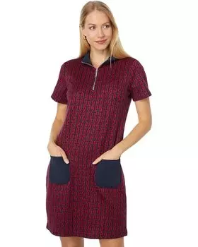 Платье Tommy Hilfiger Zip Jacquard, цвет Chili Multi