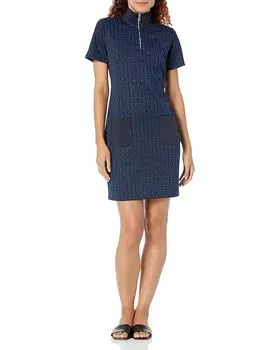 Платье Tommy Hilfiger Zip Jacquard, цвет True Blue Multi