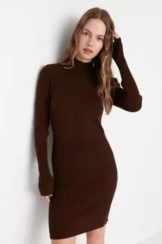 Платье Trendyol мини, коричневый