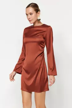 Платье Trendyol мини, коричневый