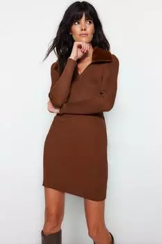 Платье Trendyol мини, коричневый