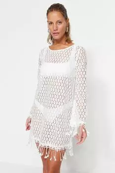 Платье Trendyol мини пляжное, экру
