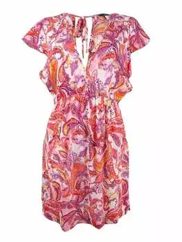 Платье-туника Fiesta Paisley Printed в розовом цвете Ralph Lauren