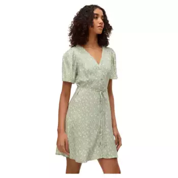 Платье Vero Moda Alba short sleeve short, зеленый