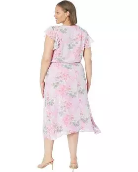 Платье Vince Camuto Short Flutter Sleeve Glowing, цвет Brook Green