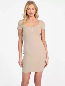 Платье в рубчик Eco Kandy Guess Factory, цвет velvet taupe