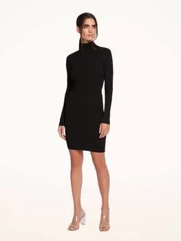 Платье в рубчик из вискозы Wolford, черный