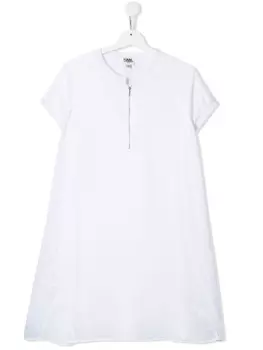 Платье в стиле колор-блок с короткими рукавами Karl Lagerfeld Kids, белый
