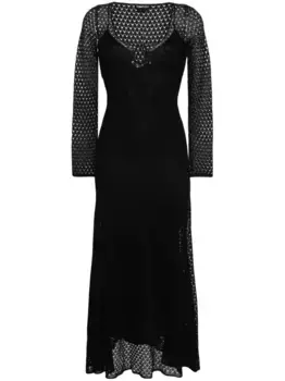 Платье в технике кроше TOM FORD, черный
