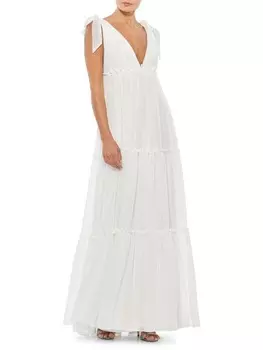 Платье Ярусное Mac Duggal, белый