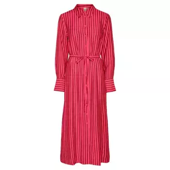 Платье Yas Kaya long sleeve long, красный
