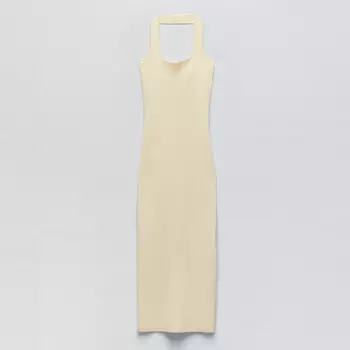 Платье Zara Halterneck, кремовый