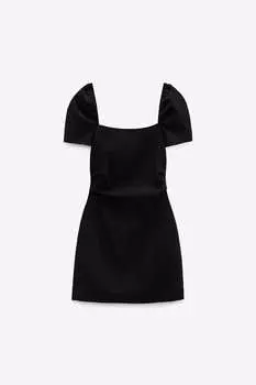 Платье Zara Linen Blend, черный