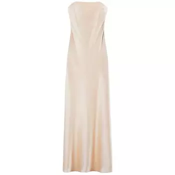 Платье Zara Long Satin, кремовый