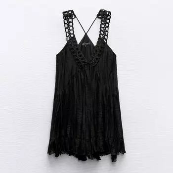 Платье Zara Mini Camisole, черный