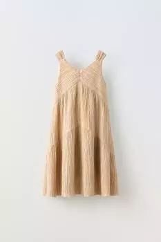 Платье Zara Shimmery Textured, разноцветный