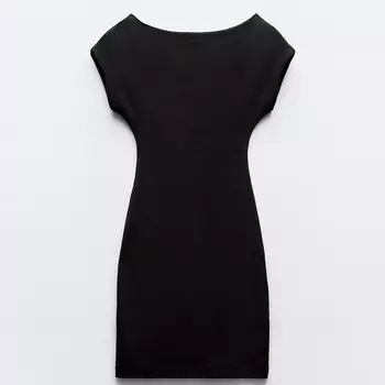 Платье Zara Short Open-Back, черный