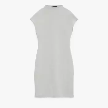 Платье Zara Short Stretch Knit, серый