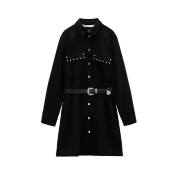 Платье Zara Studded Mini, черный