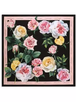 Платок с цветочным принтом Dolce & Gabbana, черный