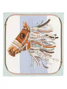 Платок Tte de Cheval Longchamp, зеленый