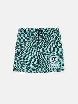 Плавательные шорты с кулиской и принтом Ovs, цвет black/green
