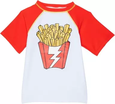 Плавки Appaman Kids Fries Short Sleeve Rashguard, красный