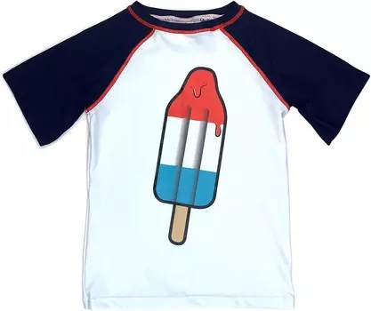 Плавки Appaman Kids Popsicle Short Sleeve Rashguard, цвет Navy Blue