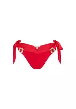 Плавки бикини Amour с отделкой из сверкающих камней Moda Minx, красный