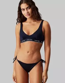 Плавки бикини Calvin Klein Meta Legacy с завязками по бокам темно-синего цвета