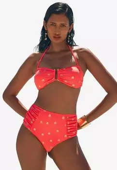 Плавки бикини HIGH WAIST FIT Love & Roses, коралловый