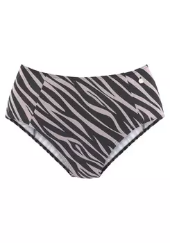 Плавки бикини LASCANA Highwaist, черный