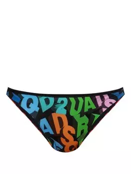 Плавки бикини с логотипом DSQUARED2, черный
