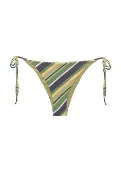 Плавки бикини Striped PULL&BEAR, зеленые