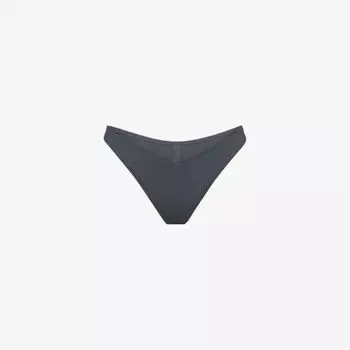 Плавки бикини Tanga средней посадки из переработанного эластичного нейлона Skims, бронзовый