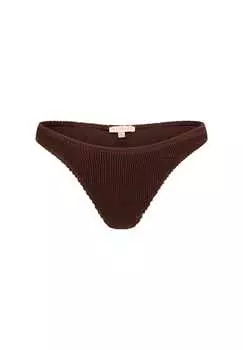 Плавки бикини в бразильском стиле с застежкой Scrunch и модным дизайном Moda Minx, цвет coffee