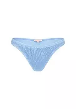 Плавки бикини в бразильском стиле с застежкой Scrunch и модным дизайном Moda Minx, голубой