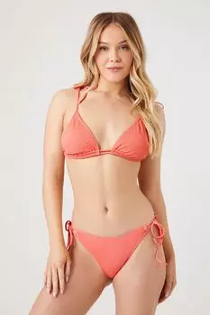 Плавки бикини в рубчик со стрингами Forever 21