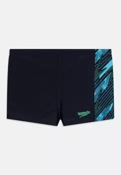 Плавки BOYS HYPERBOOM PANEL AQUSHORT Speedo, цвет true navy/harlequin green/picton green