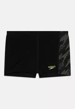 Плавки BOYS HYPERBOOM PANEL AQUSHORT Speedo, цвет black/lemon drizzle/usa charcoal