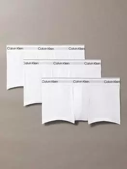 Плавки icon из хлопка стрейч с низкой посадкой Calvin Klein, белый
