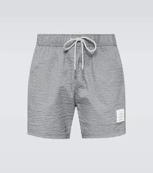 Плавки из сирсакера Thom Browne, серый