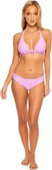 Плавки Luli Fama Cosita Buena Full Ruched Back Bikini Bottom, цвет Lavanda
