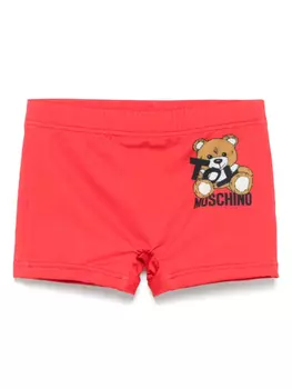 Плавки Moschino Kids с принтом Teddy Bear, красный