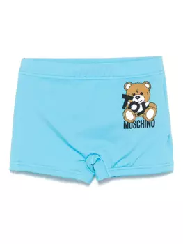 Плавки Moschino Kids с принтом Teddy Bear, синий